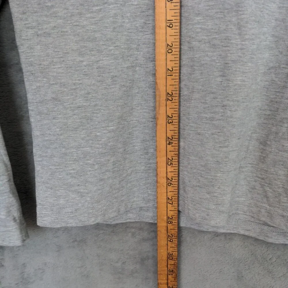 Prana Long Sleeve Graphic Print Shirt Men's Medium Gray Double Sided Cotton